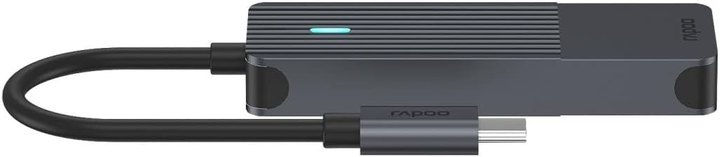 Hub USB Rapoo 2 x USB-C + 2 x USB-A 3.0 Black (6940056114181) - obraz 4