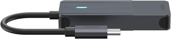 USB-хаб Rapoo 4 x USB-C 3.0 Black (6940056114174) - зображення 4