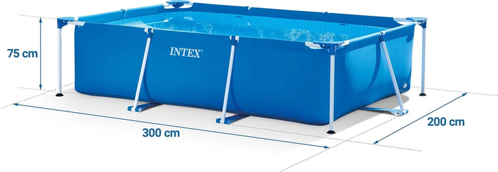 Basen stelażowy Intex 28272 300 x 200 x 75 cm Blue (0078257282722) - obraz 2