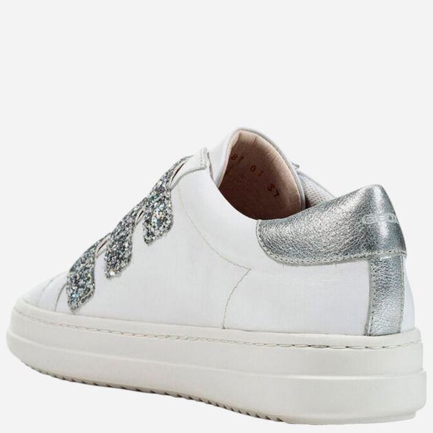 Sneakersy damskie do kostki Geox D15FEC085EW-C0007 36 23.4 cm Biały/Srebrny (8050036011954) - obraz 2