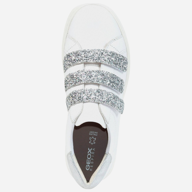 Sneakersy damskie do kostki Geox D15FEC085EW-C0007 39 25.4 cm Biały/Srebrny (8050036011985) - obraz 3