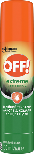 Аэрозоль от насекомых OFF! экстрим, 100 мл - Фото 1 Аэрозоль от насекомых OFF! экстрим, 100 мл - изображение 1