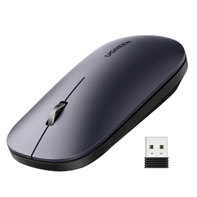 Беспроводная мышка компьютерная Ugreen Portable Wireless Mouse MU001 Black 90374 мышь для ноутбука и ПК - изображение 1