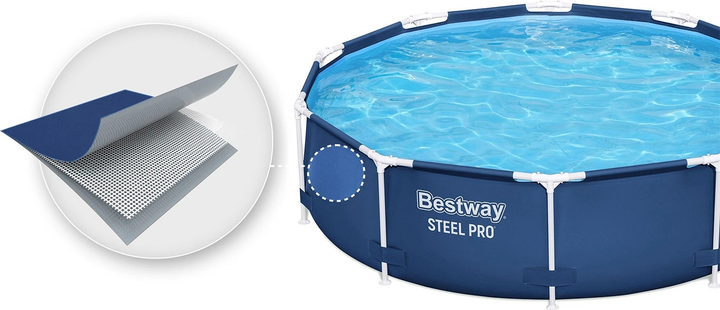 Каркасний басейн Bestway Steel Pro 305 x 76 см 8 в 1 56679 (6941607329221) - зображення 8