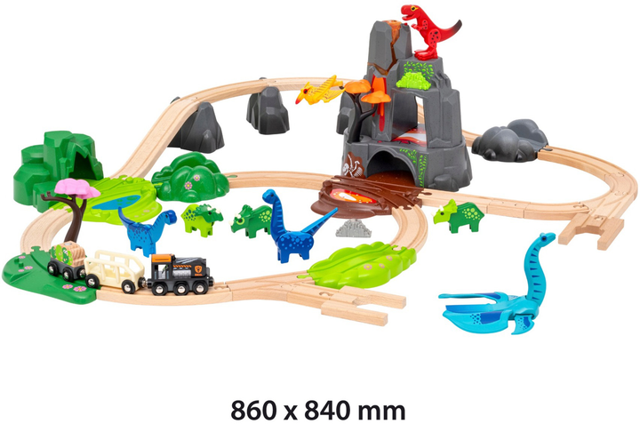 Kolejka Brio World Deluxe Zestaw z dinozaurami 63610400 (7312350361049) - obraz 8