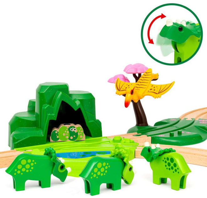 Kolejka Brio World Deluxe Zestaw z dinozaurami 63610400 (7312350361049) - obraz 9