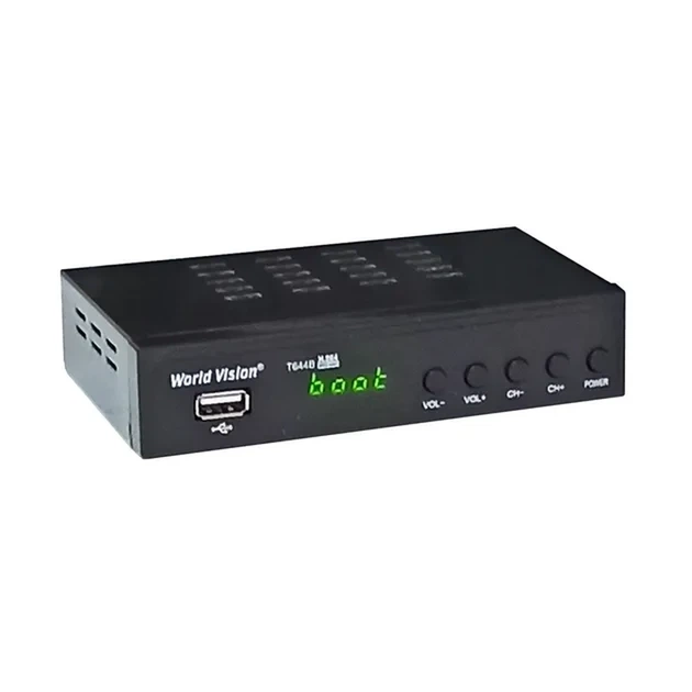 Тюнер World Vision T644B FM HDMI-CEC DVB-T2 - Фото 1 Тюнер World Vision T644B FM HDMI-CEC DVB-T2 - зображення 1