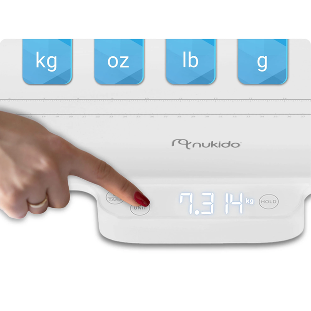 Waga dla niemowląt Ricokids Nukido NK-951 Biała (5903890623432) - obraz 5