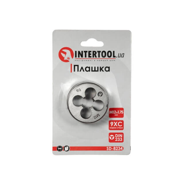 Плашка Intertool M12 х 1.75 (SD-8234) - изображение 2
