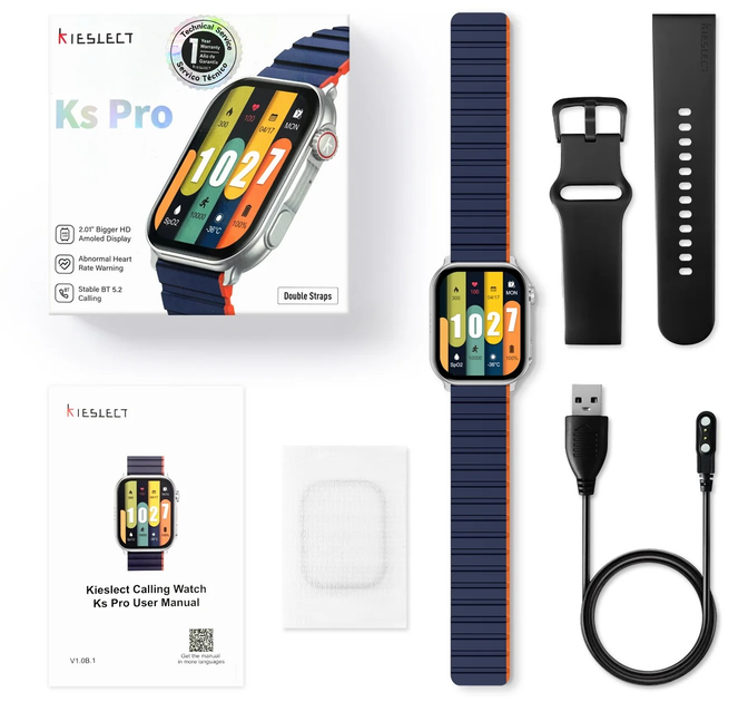 Smartwatch Kieslect Smart Calling Watch KS Pro Black (YFT2064EU) - obraz 7