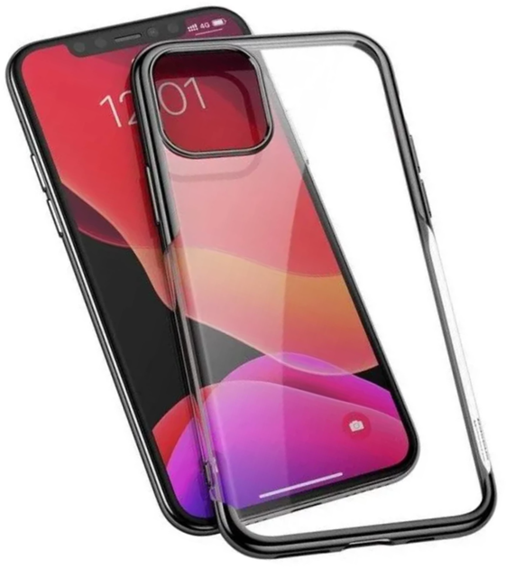 Силиконовый чехол iPhone 11 Pro Max Baseus Shining (ARAPIPH65S-MD01) Черный - Фото 1 Силиконовый чехол iPhone 11 Pro Max Baseus Shining (ARAPIPH65S-MD01) Черный - изображение 1