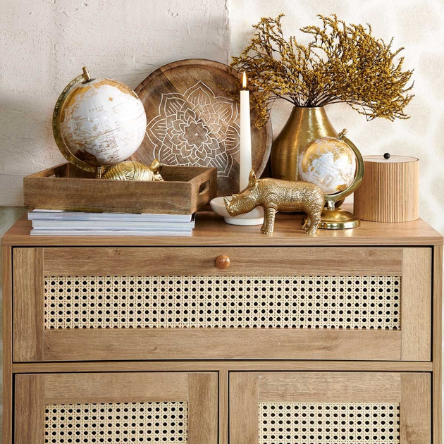 Комод HOMLA NOTTO з ротангом 74 x 35 x 86 см (5904183849676) - зображення 12