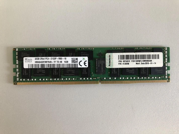 【SK hynix】32GB DDR4 PC4-2133 ECC RDIMM Оперативна пам'ять Hynix 32GB DDR4 PC4-2133P RDIMM ECC Registered