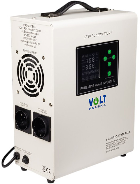 UPS Volt Polska SINUS PRO 1200 E Plus 12/230V 800/1200 (3SPM12012M) - obraz 2