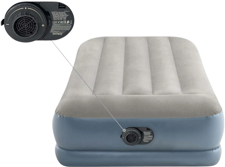 Materac dmuchany Intex 191 x 99 x 33 cm z wbudowaną pompką elektryczną 64116ND (6941057422831) - obraz 2