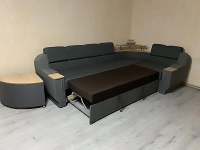 Диван угловой Меркурий Плюс 300×185 см, серый - изображение 7