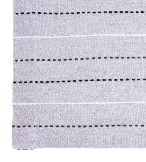 Obrus Homla Grepato w paski Szary 130 x 180 cm (5906496735165) - obraz 1