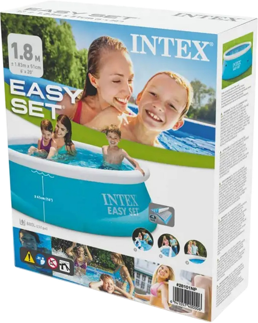 Basen dmuchany rodzinny okrągły Intex 28101 Easy Set 183 x 51 cm (0078257281015) - obraz 3