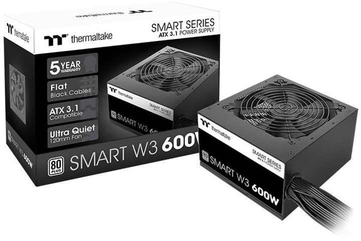 Zasilacz Thermaltake Smart W3 600W (PS-SPW-0600NNFAWE-1) - obraz 6