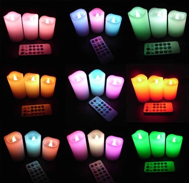 Нічник Luma Candles Color Changing, комплект світлодіодних свічок з ДУ 3 свічки - зображення 4