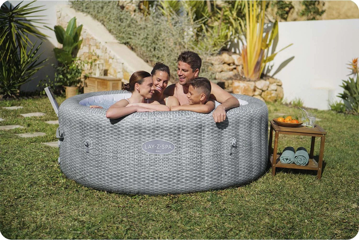 Jacuzzi dmuchane Bestway 196 x 71 cm 6-osobowe 6001N Lay-Z Bali Grey (6941607369715) - obraz 5