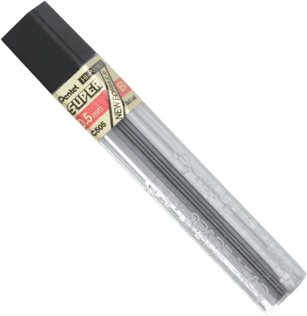 Zestaw grafitów do ołówka automatycznego Pentel 0.5 mm 12 szt (ZES4902506042309) - obraz 1