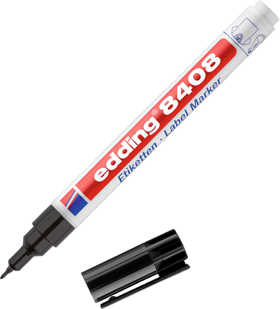 Marker do znakowania tekstyliów Edding z 25 personalizowanymi etykietami (4057305006622) - obraz 2