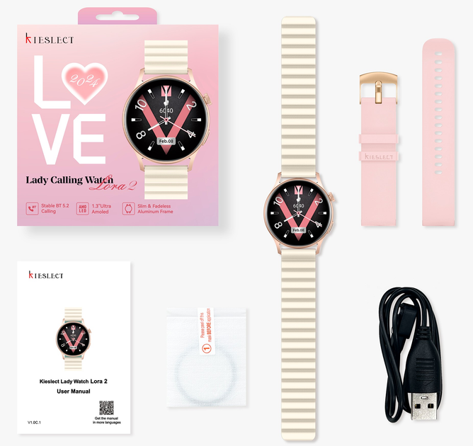 Smartwatch Kieslect Lady Calling Watch Lora 2 Gold (YFT2052EU) - obraz 9