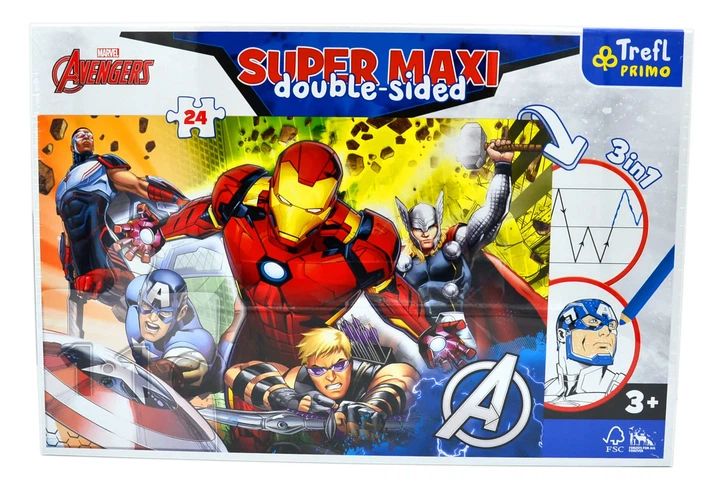 Пазли + розмальовка. Разом сильніші, Марвел. Super Maxi (24 елементи) 41007 - изображение 2
