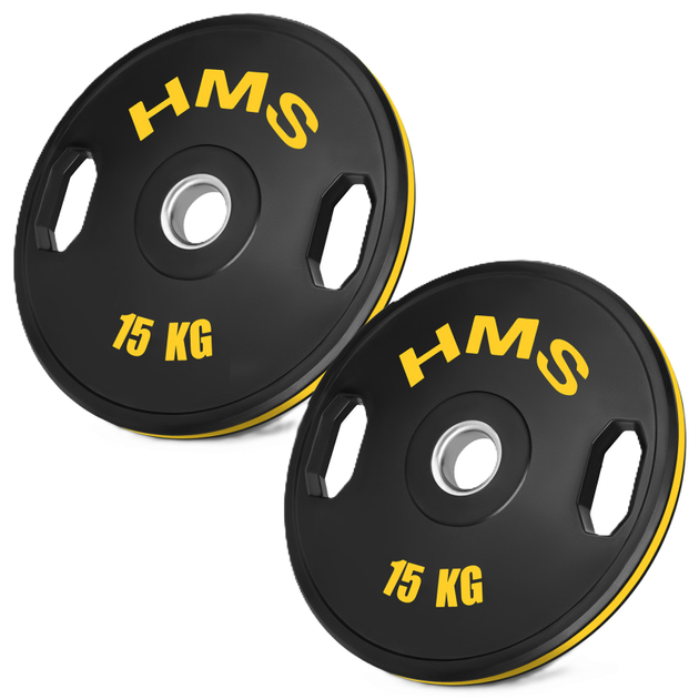 Zestaw talerzy olimpijskich HMS TOG15 2 x 15 kg (17-61-118) (5907695511635) - obraz 1