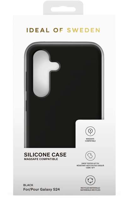 Панель iDeal of Sweden Silicone Case MagSafe для Samsung Galaxy S24 Black (IDSICMS-S24-01) - зображення 6