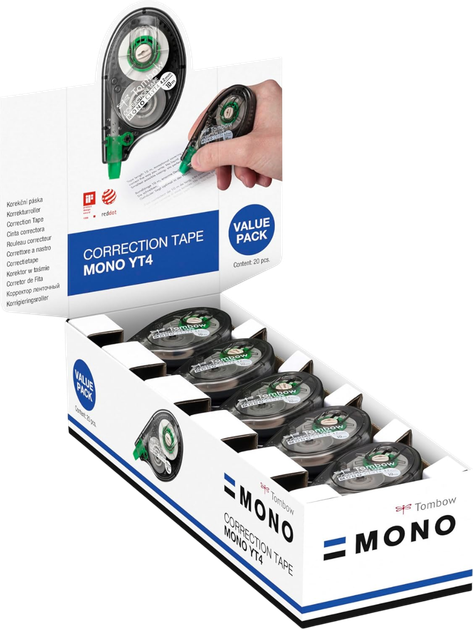 Набір стрічкових коректорів Tombow Mono 20 шт (ZES4901991585124) - зображення 1