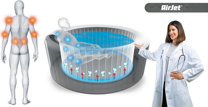 Jacuzzi dmuchane Bestway 180 x 71 cm 6-osobowe 6001H Lay-Z Miami (6941607369470) - obraz 9