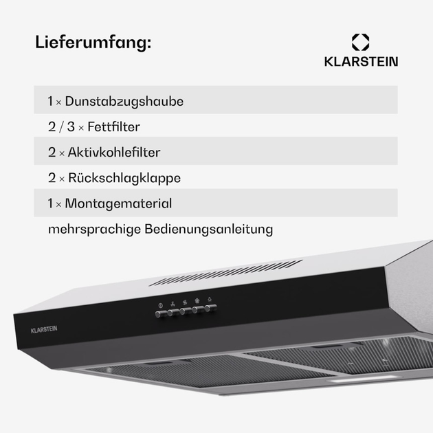Кухонная вытяжка Klarstein Contempo 60 см Серый - изображение 7