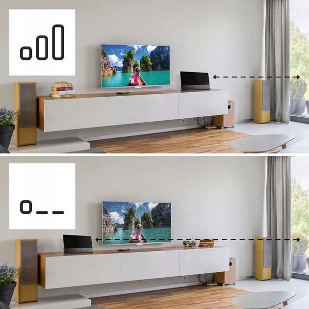 Antena pokojowa Hama DVB-T2 PRE50 FL-3 DAB+ DAB DVB-T2, UKV (4047443508799) - obraz 4