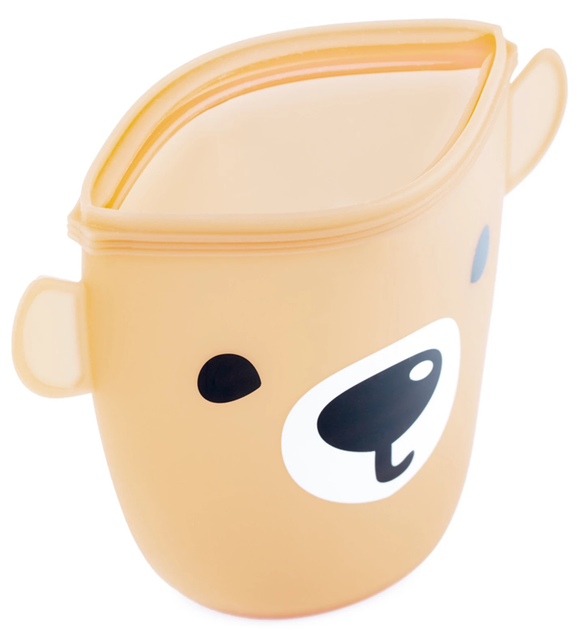 Torebka-miseczka na przekąski Kidnort Retter Mjolk silikonowa Beżowa 350 ml (5902983624332) - obraz 2