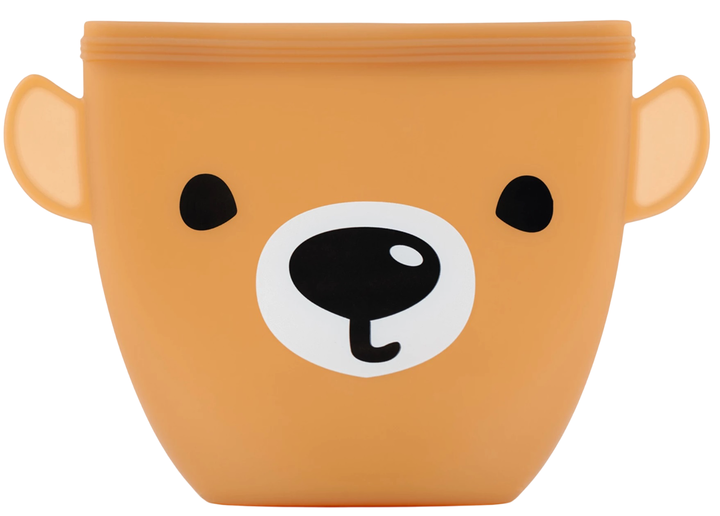 Torebka-miseczka na przekąski Kidnort Retter Brun silikonowa Brązowa 350 ml (5902983624325) - obraz 1