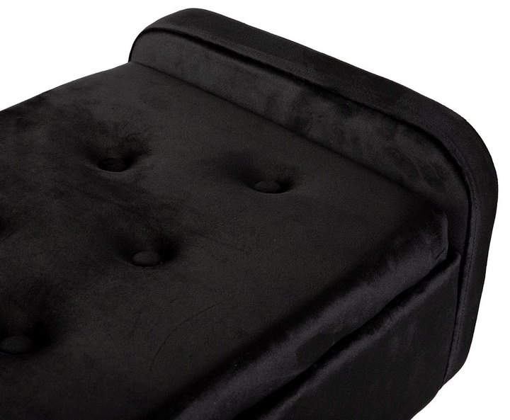 Банкетка Homla VENLO велюрова 100 x 39 x 45 см чорна (5904183820811) - зображення 7