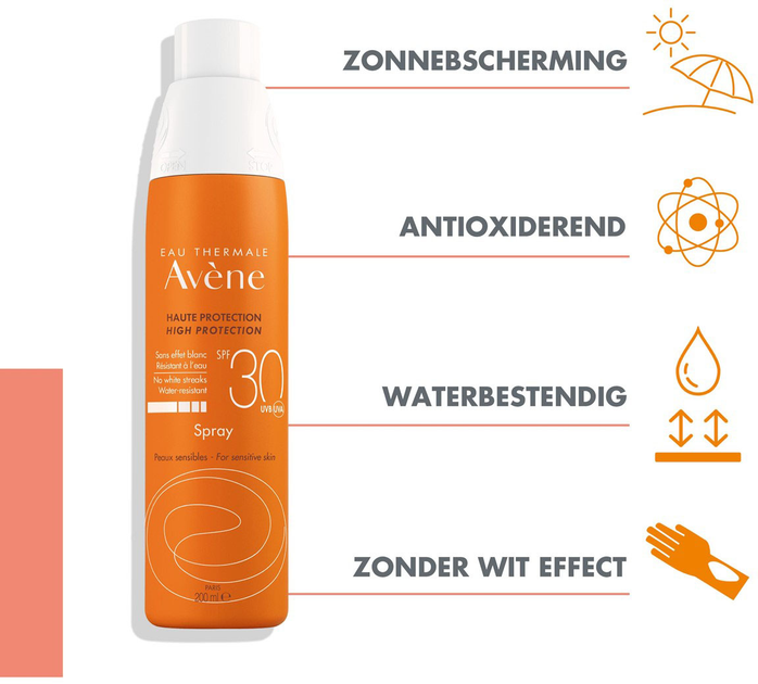 Сонцезахисний спрей Avene Solaires для чутливої шкіри SPF30 200 мл (3282770392999) - зображення 3