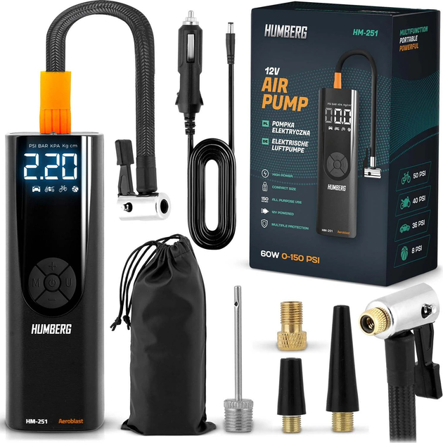 Mini kompresor Humberg HM-251 12 V (5903890624620) - obraz 8
