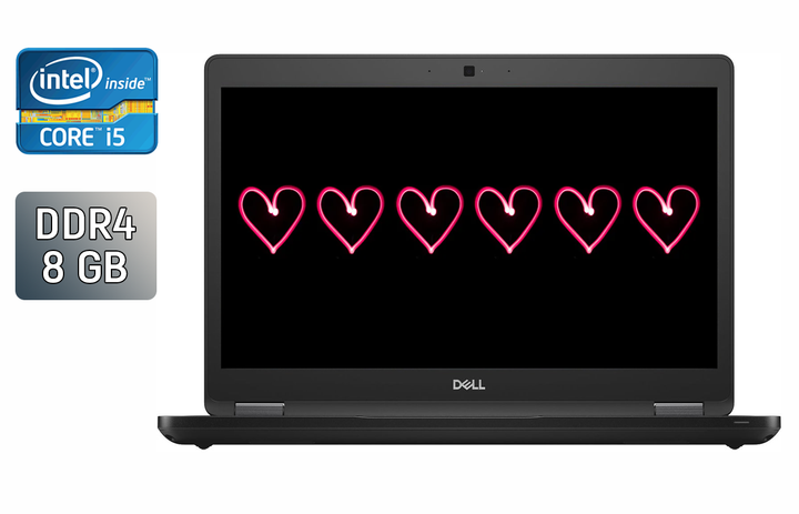 Ультрабук Dell Latitude 5490 / 14" (1920x1080) IPS / Intel Core i5-7300U (2 (4) ядра по 2.6 - 3.5 GHz) / 8 GB DDR4 / 240 GB SSD / Intel HD Graphics 620 / WebCam / HDMI / Windows 10 б/у - Фото 1 Ультрабук Dell Latitude 5490 / 14" (1920x1080) IPS / Intel Core i5-7300U (2 (4) ядра по 2.6 - 3.5 GHz) / 8 GB DDR4 / 240 GB SSD / Intel HD Graphics 620 / WebCam / HDMI / Windows 10 б/у - изображение 1
