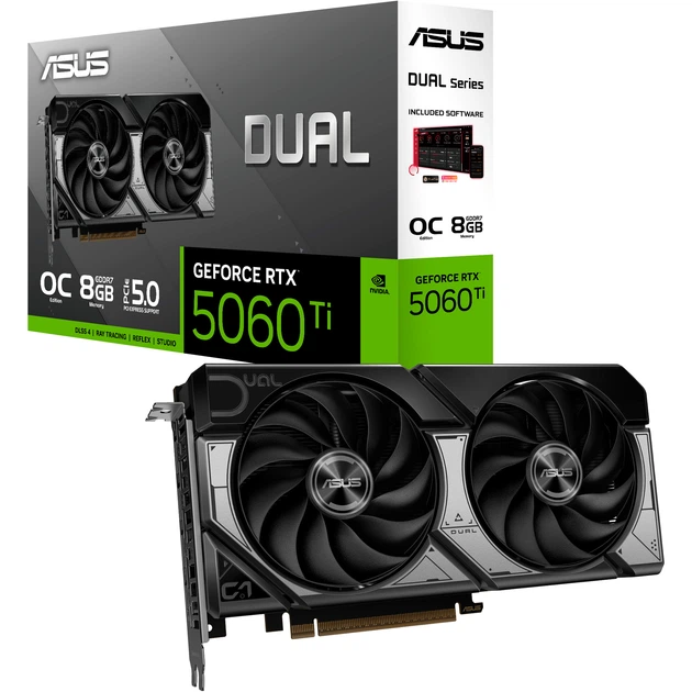 Видеокарта Asus Dual GeForce RTX 5060 Ti 8GB OC Edition (DUAL