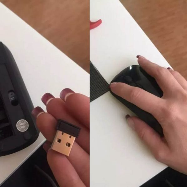 Беспроводная. Bluetooth USB мышь, черная (14111942019) - зображення 3