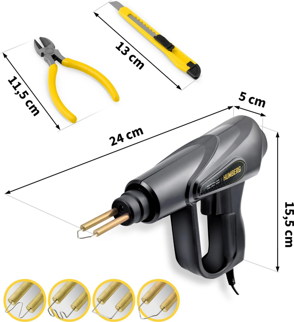 Spawarka do plastiku Humberg HM-293 70 W + 800 zszywek (5903890626884) - obraz 9