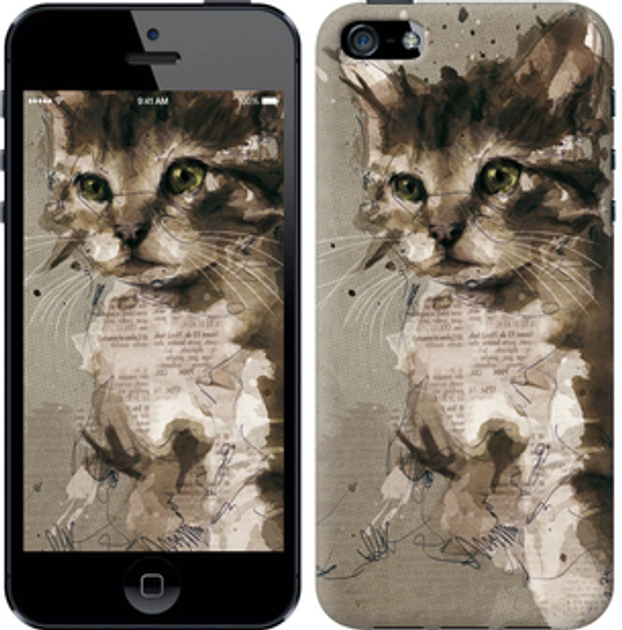 Чехол на iPhone 5s Котёнок из пятен и линий – фото, отзывы ...