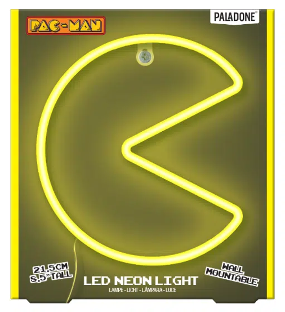Лампа Paladone Pacman Mountable Led Neon PP12624PMVN (5056577726589) - зображення 1