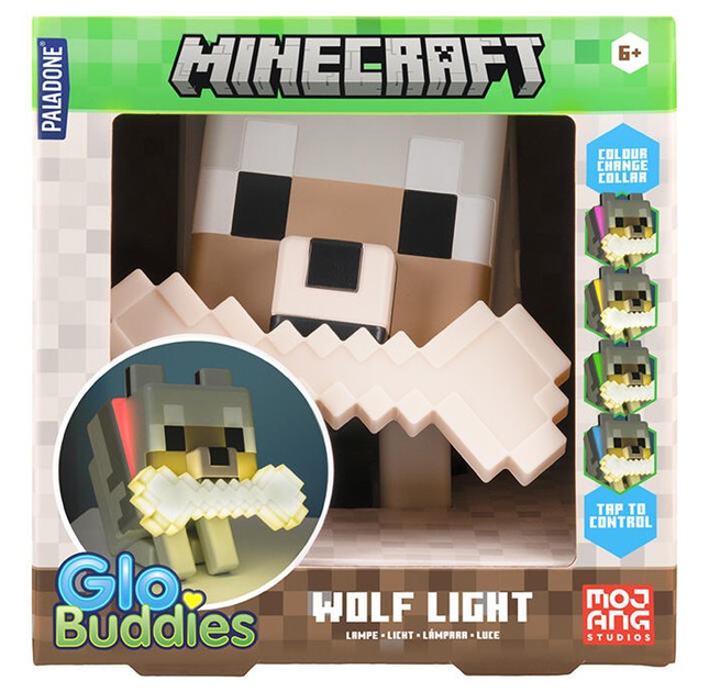 Лампа Paladone Minecraft GloBuddies Wolf PP14761MCF (5056577758337) - зображення 3