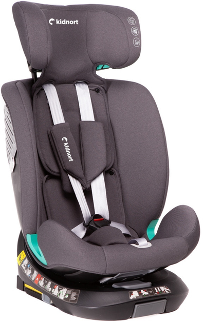 Автокрісло Kidnort Radjur DK-080237 40-150 см темно-сіре (5902983624820) - зображення 2