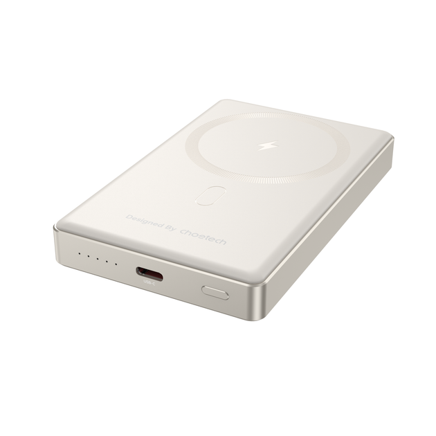 Додаткова зовнішня батарея Choetech PD 20W 10000 mAh Ultra-Thin Magnetic Power Bank White (B739-WH) - зображення 2
