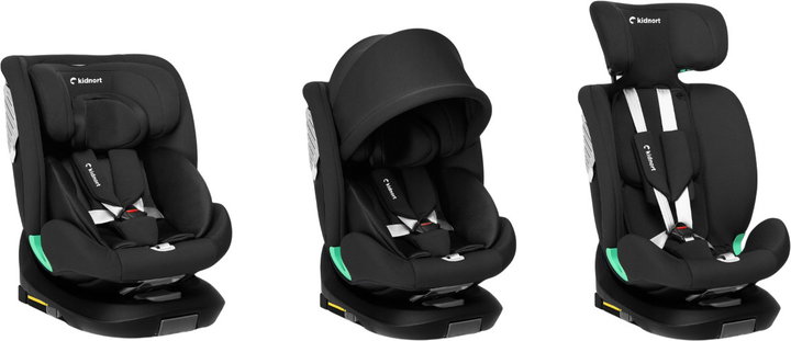 Fotelik samochodowy Kidnort Radjur DK-080137 40-150 cm czarny (5902983624813) - obraz 4